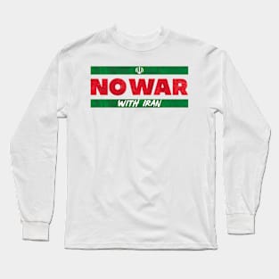 No War With Iran Long Sleeve T-Shirt